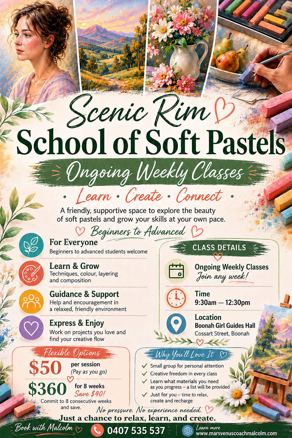 Scenic Rim School of Soft Pastels class